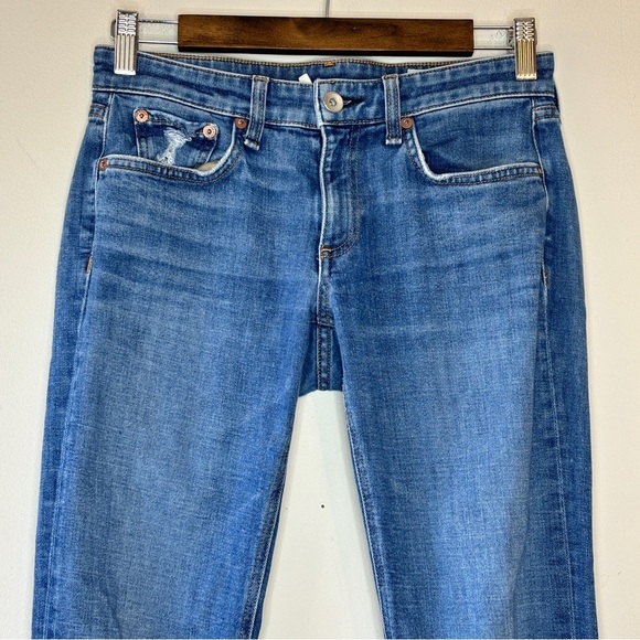 Rag & Bone Dre Low-Rise Slim Boyfriend Jean Mission with Holes Color Size 24 - Picture 3 of 12